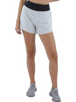 On - Women Black Polyester Blend Sports Short