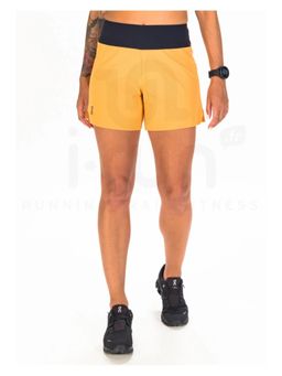 On - Women Yellow Polyester Blend Sports Short