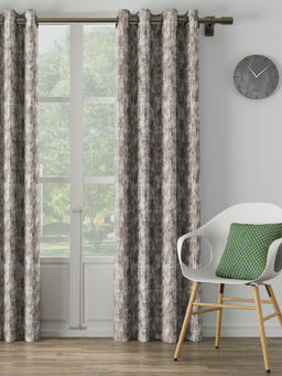 Ddecor Live Beautiful - 7 Feet Ready Made Curtain Silver