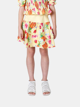 One Friday - Yellow Printed Skirt