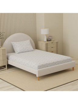 Boutique Living - Cottage Garden Purple Floral Single Bedsheet With Pillow Cover