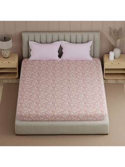 Boutique Living - Valatie Pink Floral Double Bedsheet With Pillow Covers