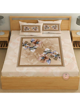 CHHAVI INDIA - Elegant Floral King Size Bedsheet With Pillow Covers