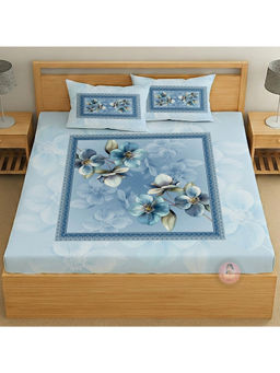 CHHAVI INDIA - Floral Elegance King Size Bedsheet With Pillow Covers