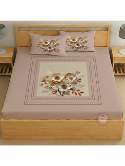 CHHAVI INDIA - Elegant Floral King Size Bedsheet With Pillow Covers