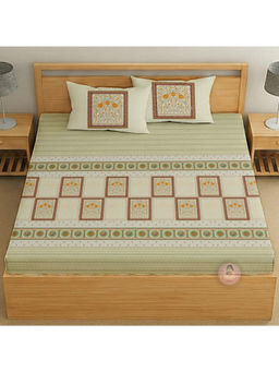 CHHAVI INDIA - Traditional Floral King Bedsheet With Pillow Covers
