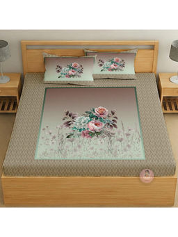 CHHAVI INDIA - Elegant Floral King Size Bedsheet With Pillow Covers