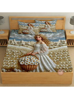 CHHAVI INDIA - Fairytale Romance King-Size Bedsheet With Pillow Covers