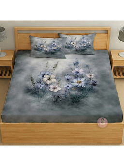 CHHAVI INDIA - Floral Elegance King Size Bedsheet With Pillow Covers