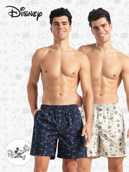 Jockey - D100 Men Disney Mickey Mouse Cotton Boxer Shorts (Pack of 2)