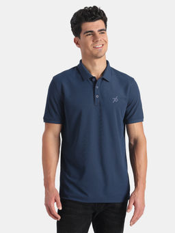 Jockey - AM38 Men Microfiber Fabric Solid Half Sleeve Polo T-Shirt-Insignia Blue