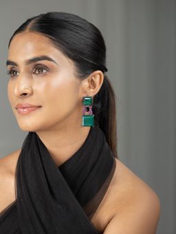 Joules By Radhika - Aaavi Earrings - Green