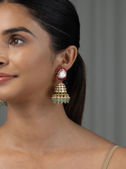 Joules By Radhika - Neina Jhumka - White