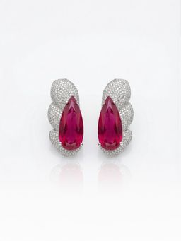 Joules By Radhika - Opaline Earrings - Red