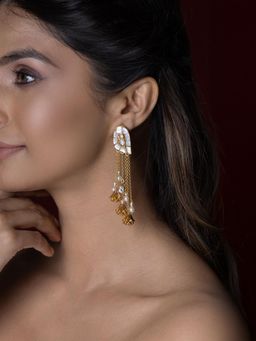 Joules By Radhika - Meher Earrings - White