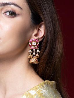 Joules By Radhika - Prakriti Earrings - Pink