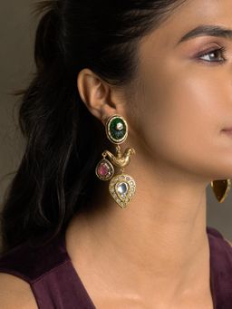 Joules By Radhika - Ojasvi Earrings - Green