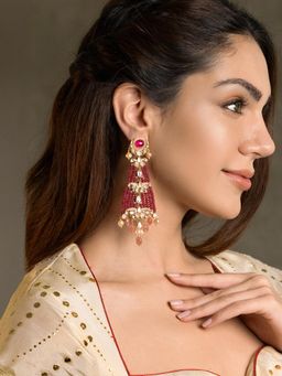 Joules By Radhika - Ruhani Earrings - Red