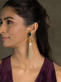 Joules By Radhika - Malvika Earrings - Green