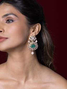 Joules By Radhika - Vaishnavi Earrings - Green