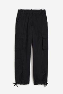 H&M - Women Black Twill Cargo Trousers
