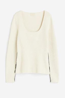 H&M - Women White Rib-Knit Top