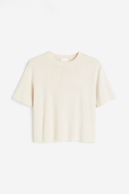 H&M - Women Beige Fine-Knit Top
