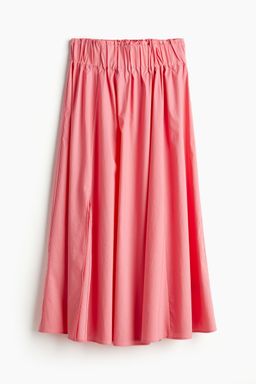 H&M - Women Pink Slit-Hem Skirt