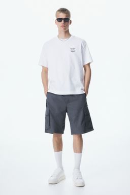 H&M - Men White Loose Fit Printed T-Shirt
