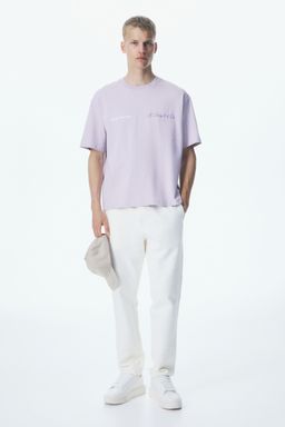 H&M - Men Pink Loose Fit Printed T-Shirt