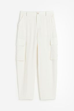 H&M - Women White Cargo Trousers