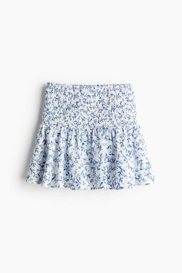 H&M - Women Blue Smocked Mini Skirt