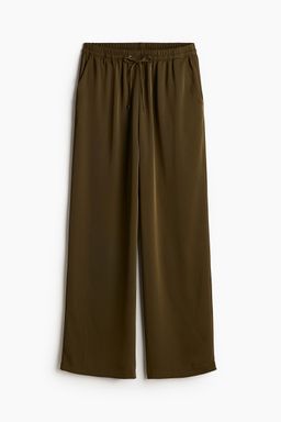 H&M - Women Green Wide Pull-On Trousers