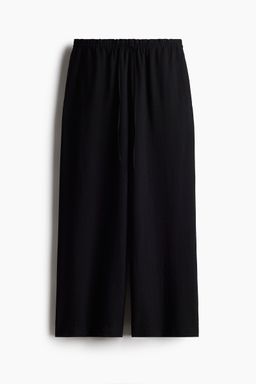 H&M - Women Black Straight Drawstring Trousers