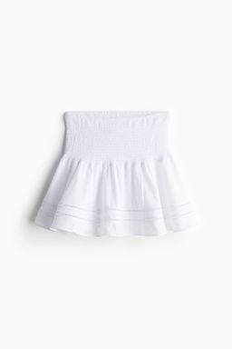 H&M - Women White Smock-Waisted Mini Skirt