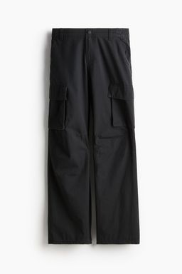 H&M - Women Grey Canvas Cargo Trousers