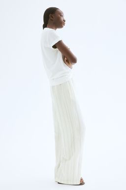 H&M - Women White Linen-Blend Trousers