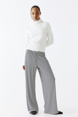 H&M - Women Blue Wide Drawstring Trousers