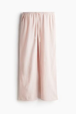 H&M - Women Peach Straight Drawstring Trousers