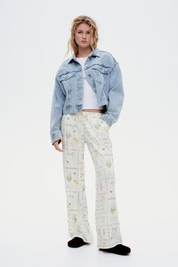 H&M - Women White Straight Drawstring Trousers