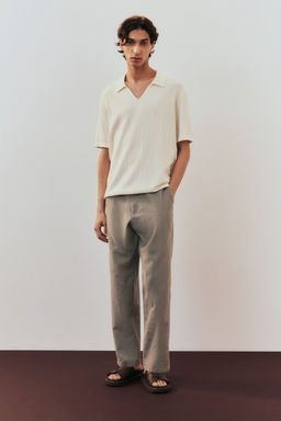 H&M - Men White Regular Fit Pima Cotton Polo Shirt