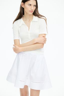 H&M - Women White Fla Poplin Skirt