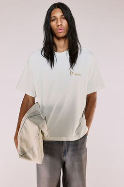 H&M - Men White Loose Fit Printed T-Shirt