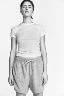 H&M - Women Grey Loose-Fit Sweatshorts