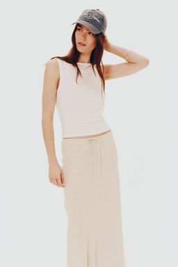 H&M - Women Beige Maxi Skirt