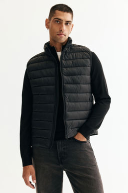 H&M - Men Black Slim Fit Water-Repellent Puffer Gilet