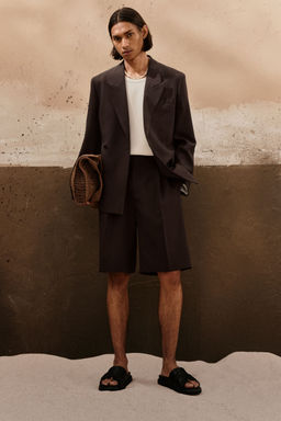 H&M - Men Brown Relaxed Fit Double-Breasted Blazer