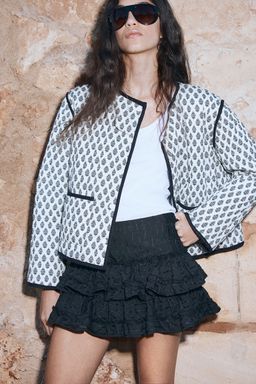 H&M - Women Black Embroide Tie Skirt