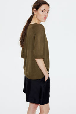 H&M - Women Green Knitted T-Shirt