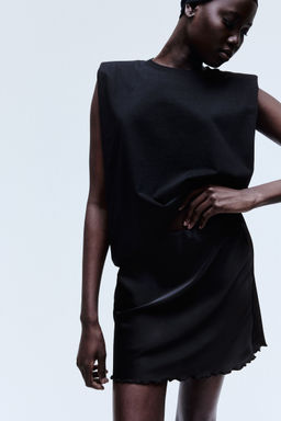 H&M - Women Black Satin Slip Skirt